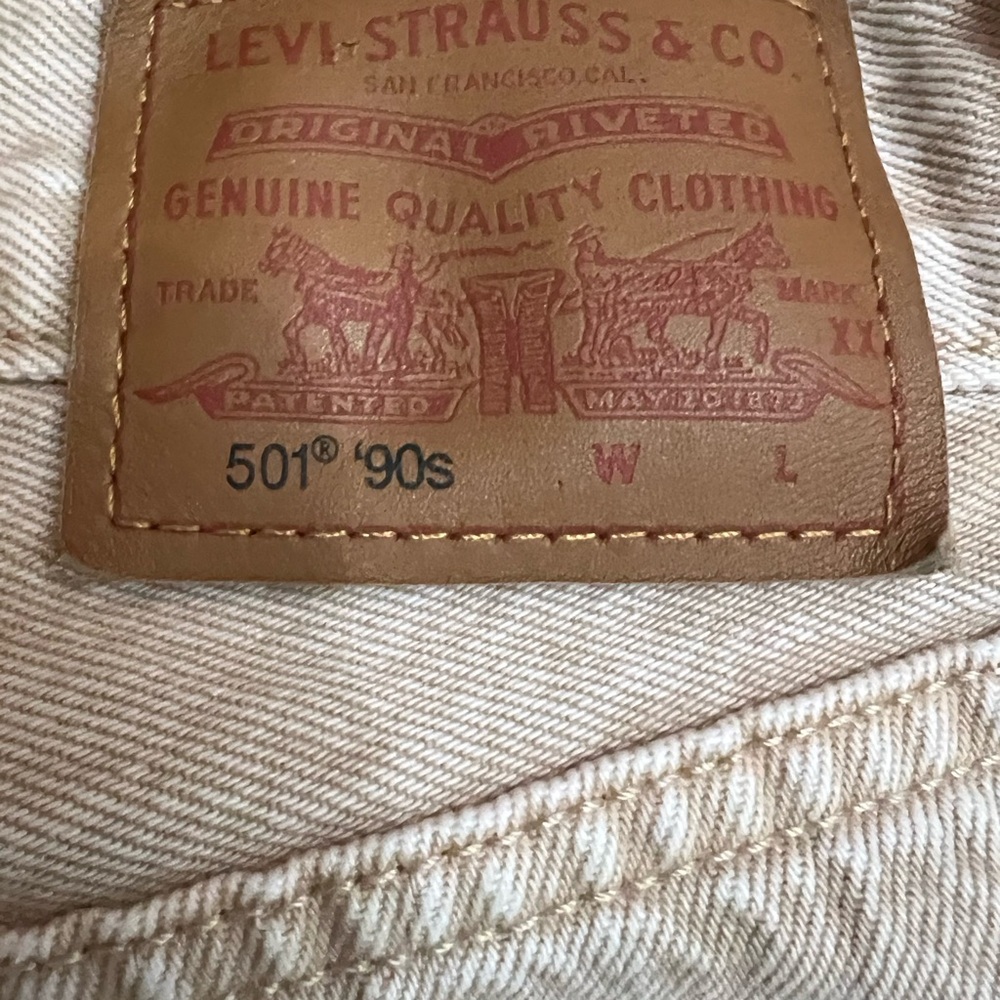 Capital E 501 LEVIS, Both Women’s/Men's Tan Jeans - Picture 9 of 13